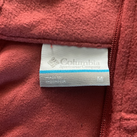 Columbia Artic Air Fleece 1/2 zip Jacket. Light Burgundy Color. Medium. New! - Picture 2 of 4